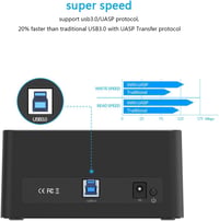 ORICO USB 3.0 Külső HDD Dokkoló - 20TB-ig, SATA Kompatibilis 3