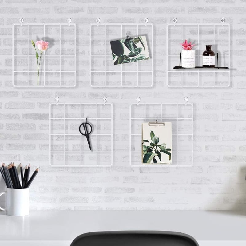 Fehér fotórács fali dekoráció 20x20 cm - Stílusos fotófal