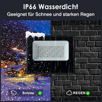 OUSIDE RGB LED Reflektor Szett, 2 db 100W Bluetooth Kültéri Világítás, IP66 Vízálló, 15000 Lumen, Színváltós Hangulatfény Kertbe, Erkélyre 6