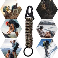 TOLOWOBK Paracord Kulcstartó Karabinerrel - Kültéri Sportokhoz és Túrázáshoz 6