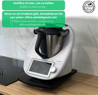 Thermomix TM6 TM5 fekete fa csúsztatólap - STAFECO görgős alátét biztonságos mozgatáshoz 5