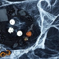 Óriás Halloween Pókháló Szett 30 Pókkal - Beltéri/Kültéri Dekor 5