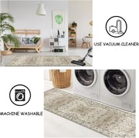 Cekene Boho Futószőnyeg 80x300 cm - Mosható, Csúszásmentes Hosszú Szőnyeg Konyhába, Előszobába, Hálóba - Vintage Mintás Poliészter Szőnyeg 6