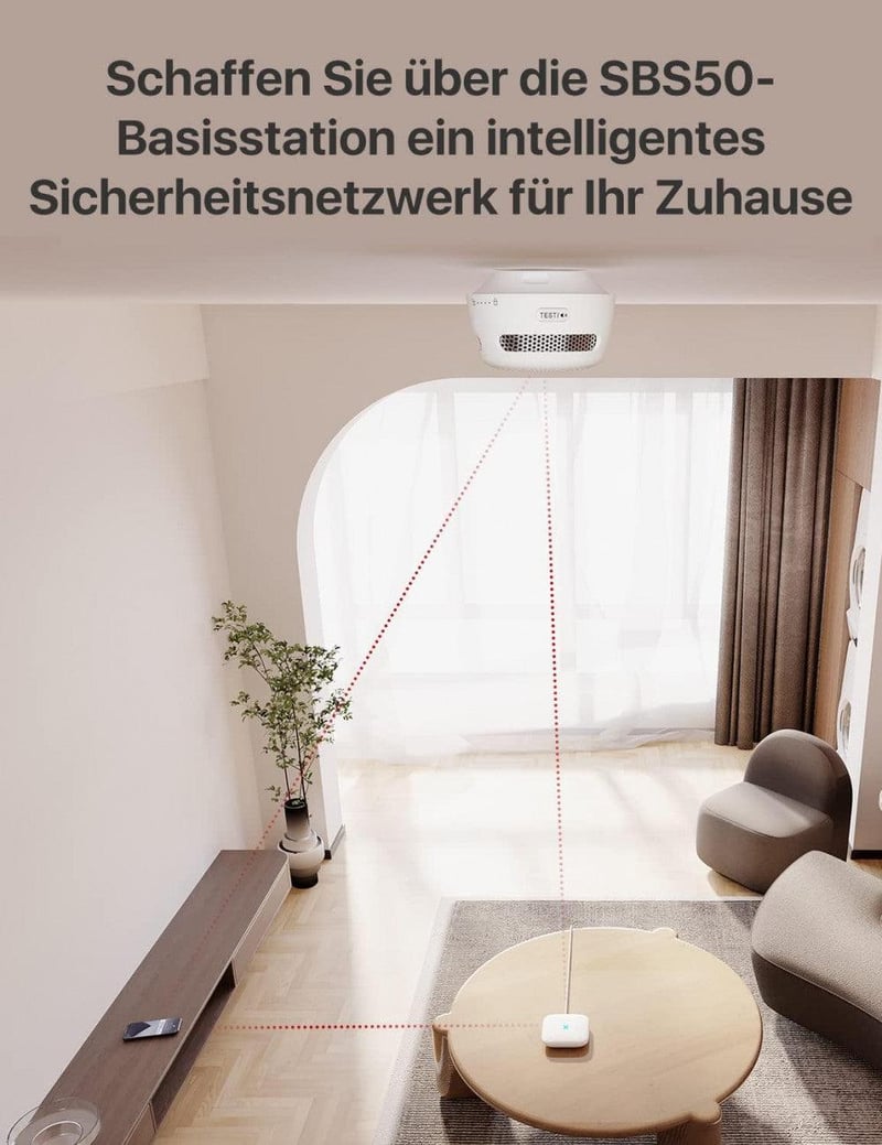 X-Sense SBS50 Okosotthon Központi Egység - Kompakt Fehér Dizájn, 2.4GHz Wi-Fi, 2in1 Némító/Párosító Gomb, 100dB Riasztás, 50 Eszköz Kezelése