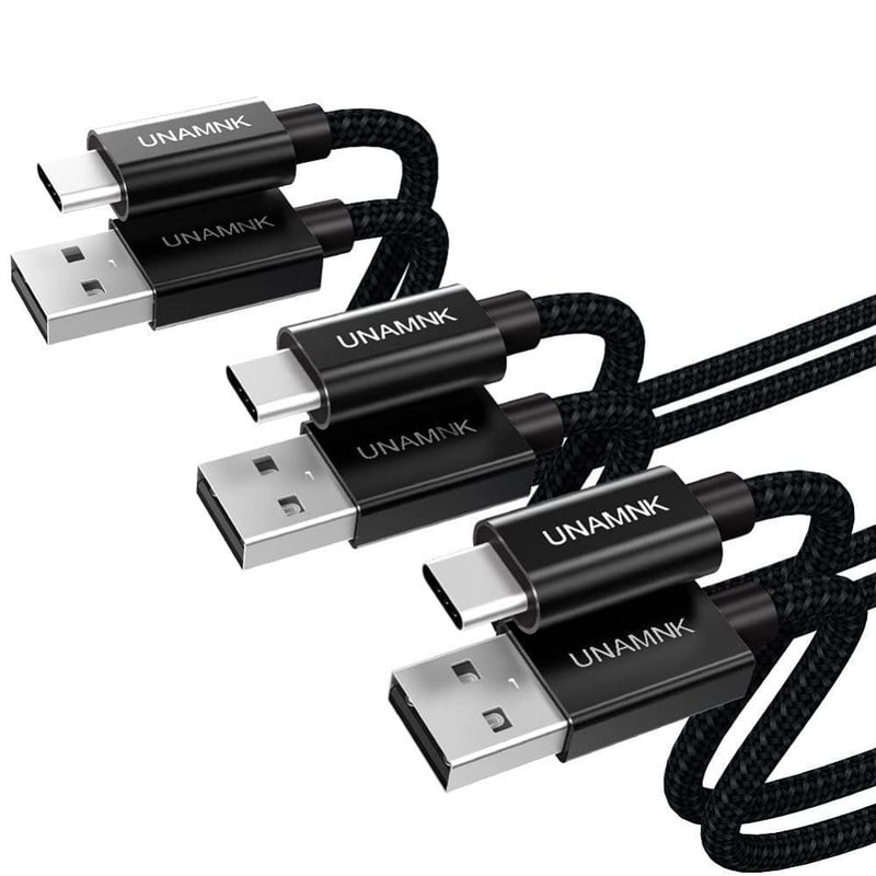 Samsung USB-C gyorstöltő kábel 3db, Huawei és Sony kompatibilis, fekete