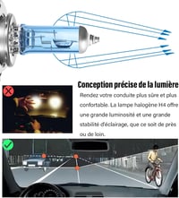 LTONXEN H4 halogén izzó, E-jelzésű, 5000K meleg fehér, 12V 55W, autó és motor fényszóróhoz (2db) 5