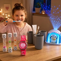 Detský balíček pre hygienu: 3x presýpacie hodiny + digitálne hodinky + 4x pohár + nočná lampa 1