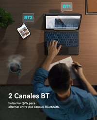 Earto iPad billentyűzet érintőpaddal, 7 színű háttérvilágítás, 11" Air/Pro modellekhez 4
