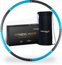 WELLRELAXX Hula Hoop Karika Felnőtteknek | 0,9kg | 90cm | 8 Részes Fogyasztó Hullahopp Abroncs Kezdőknek Táskával 9