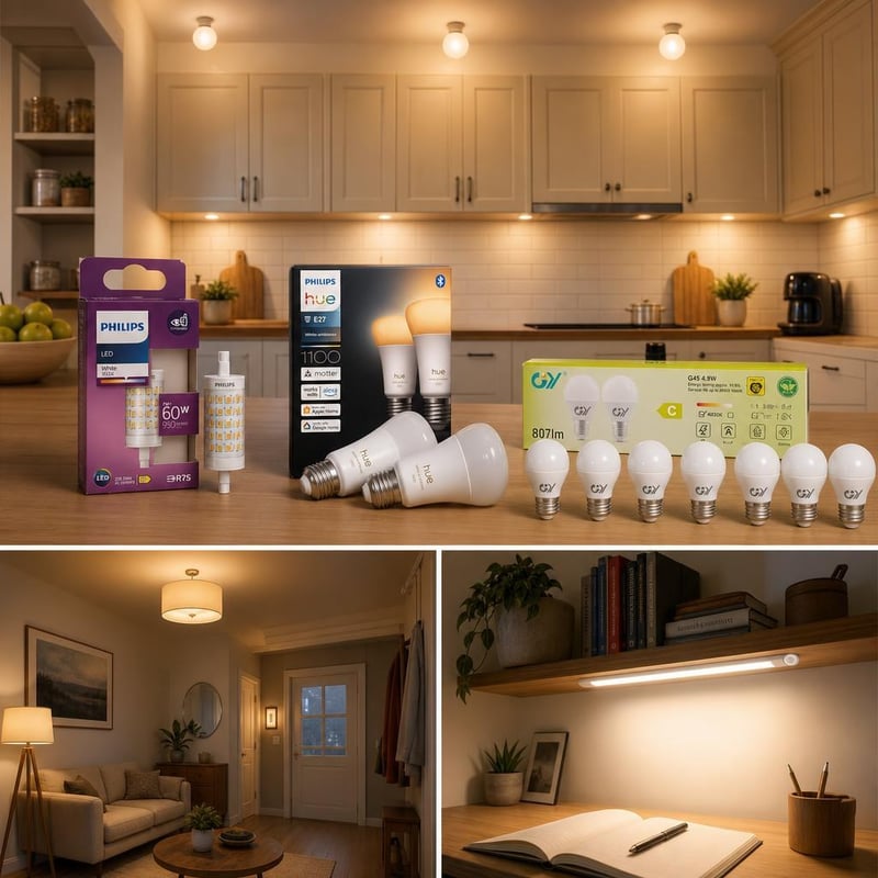 LED paket za ambijentalnu rasvjetu: 1x E27 topla + 2x pametna E27 + 6x 4000K E27 + svjetlo sa senzorom