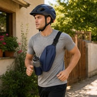 Pachet Siguranță Sport: barieră impermeabilă + bidon 1L + cască ciclism LED 1