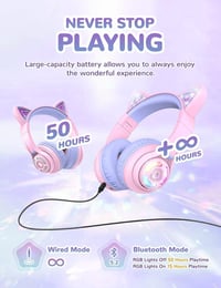 iClever Gyerek Bluetooth Fejhallgató - 94dB Hangerőkorlát, 50 Órás Üzemidő, Mikrofonnal 5