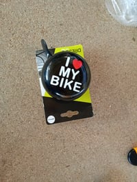 Dresco Dingdong 5250104 kerékpárcsengő I Love My Bike — hibás, részben működik: nem csenget, karcos borítás (állapot: lásd a 2. képet) 2
