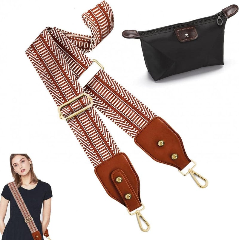 Állítható bézs vállpánt táskákhoz, 80-140 cm, 3.8 cm széles