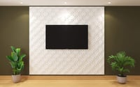Art3d 3D PVC Fali Panel - Fehér Matt Összekapcsolódó Körök - Beltéri Faldekoráció Lakásba vagy Üzletbe - Vízálló - 50x50 cm - 12 db/csomag - 3