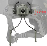 WISEONUS Taktikai Airsoft Sisak Adapter Comtac Fejhallgatókhoz - Összecsukható Nylon Felfüggesztés, Katonai Felhasználásra, OD Színben 2