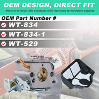 ADEFOL Karburátor Husqvarna 36 41 136 137 141 142 Láncfűrészhez - WT-834 OEM Alkatrész, Motor Kiegészítő, Javítókészlet 5