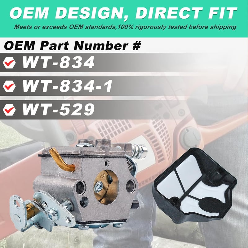 ADEFOL Karburátor Husqvarna 36 41 136 137 141 142 Láncfűrészhez - WT-834 OEM Alkatrész, Motor Kiegészítő, Javítókészlet