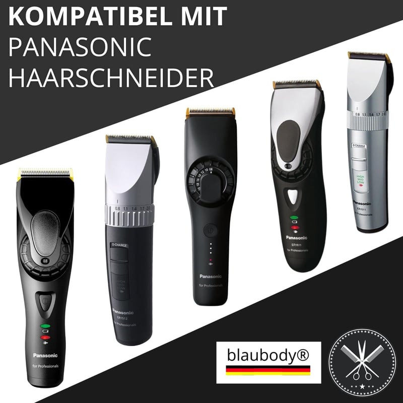 BLAUBODY Hajvágó Fej Panasonic ER1611 ER1512 ER-GP80 ER1510 Hajnyírókhoz - Fém Pótfej Borbélyoknak Tisztítókefével