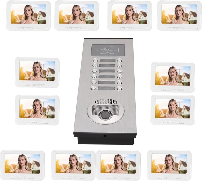 7 colos HD WiFi videó kaputelefon rendszer, biztonságos lakásinterfonnal