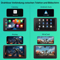 GreenAuto T86 7" érintőképernyős autórádió CarPlay-jel, Android Auto-val és tolatókamerával 2