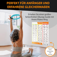 MANTRA SPORTS Pilates Gyűrű 33cm - Otthoni Fitness Eszköz Medence- és Combizom Erősítéshez - Türkiz Edzőgyűrű Férfiaknak és Nőknek Hordozhat 5