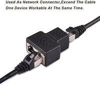 Arany RJ45 Ethernet Elosztó Adapter - Dupla Aljzatú HUB 3