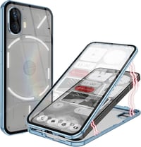 Nothing Phone 2 Mágneses Tok - 360°-os Védelem, Zöld Alumínium Keret 1