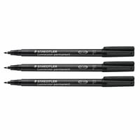 STAEDTLER Lumocolor 318 trajni marker crni, fini vrh 0,6 mm, Dry Safe, set od 3 komada 2
