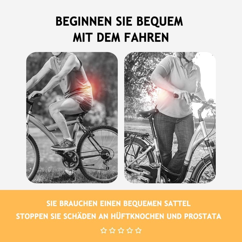 Ergonomikus XXL kerékpárülés - Kényelmes, széles nyereg férfiaknak és nőknek, e-bike és szobakerékpár kompatibilis