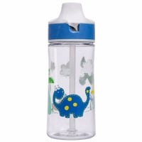 Sticlă pentru copii SIGG Miracle Dinosaur cu pai — defectă, funcționează parțial: butonul de deschidere este rupt, suprafață zgâriată (stare: vezi a 2-a imagine) 1