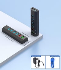 Vansuny USB 3.0 Hub 5 Gb/s - 24W Tápegységgel, Ultragyors Adatátvitel 3