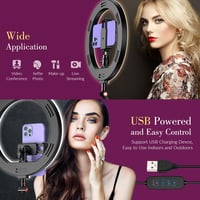 Állítható 10" LED körfény állvánnyal és telefontartóval - Videokonferencia, YouTube, TikTok 4