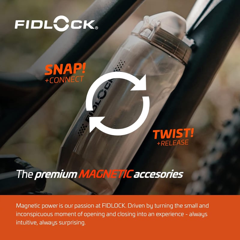 Fidlock mágneses kerékpár kulacs és tartó szett 590 ml