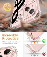 Apple iPhone 13 Átlátszó Szilikon Tok Kotta Mintázattal 3