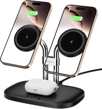 SwanScout 706M Indukciós duőéa Töltőállomás iPhone és Airpods- Vezeték Nélküli MagSafe Dupla Töltő 1