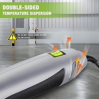 WORKPRO Mini Hőlégfúvó 400W - Kompakt Kézi Hőpisztoly 2 Hőfokozattal (300°C/500°C), Terelőfúvókával és Összecsukható Állvánnyal Barkácsolásh 5