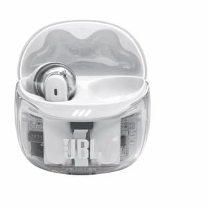 JBL Tune Flex Ghost 2 bežične slušalice s ANC-om, 48 h, IP54 - bijele — bez USB kabela za punjenje (stanje: vidi 2. sliku)