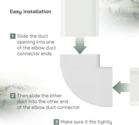 Vent Systems 220 x 90mm Függőleges Téglalap Alakú Csőkönyök 90°-os Csatlakozási Szöggel - Szellőztető Rendszerekhez, Fűtéshez és Hűtéshez 5