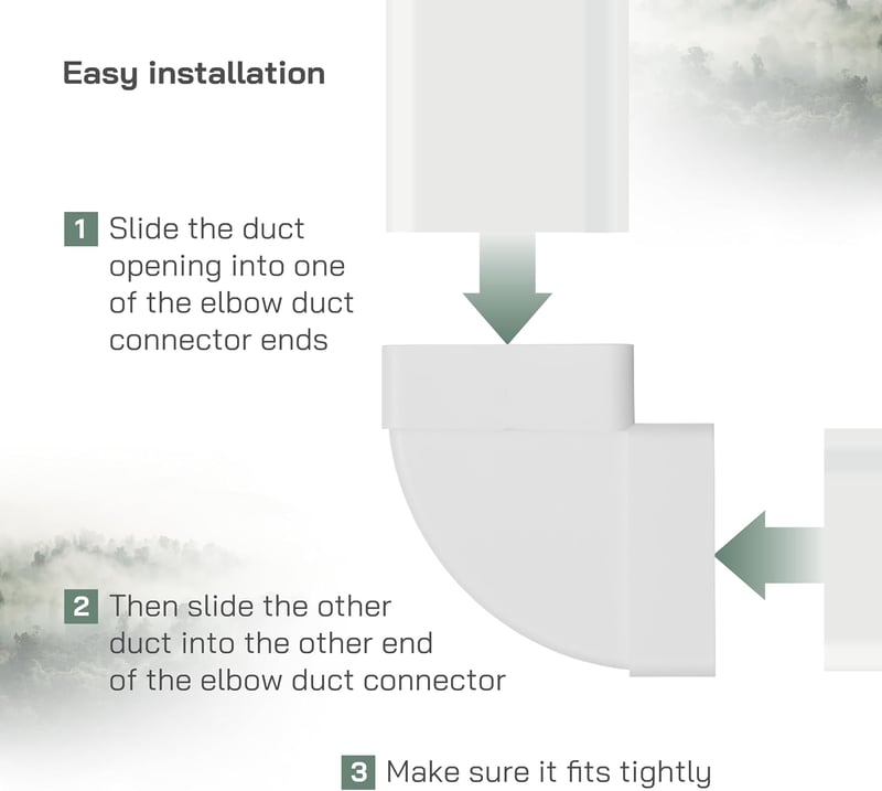 Vent Systems 220 x 90mm Függőleges Téglalap Alakú Csőkönyök 90°-os Csatlakozási Szöggel - Szellőztető Rendszerekhez, Fűtéshez és Hűtéshez