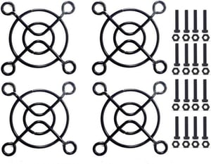 Set crnih zaštitnih rešetki za ventilator 30mm za Raspberry Pi + 5 komada + vijci