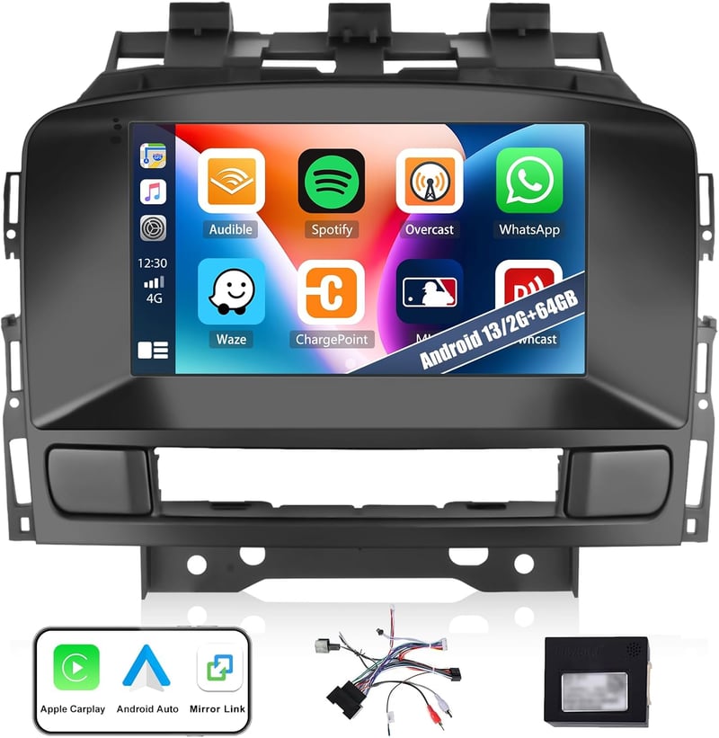 Buick Excelle/Opel Astra J Android 13 autórádió, 7" érintőképernyő, CarPlay, GPS, 2GB RAM