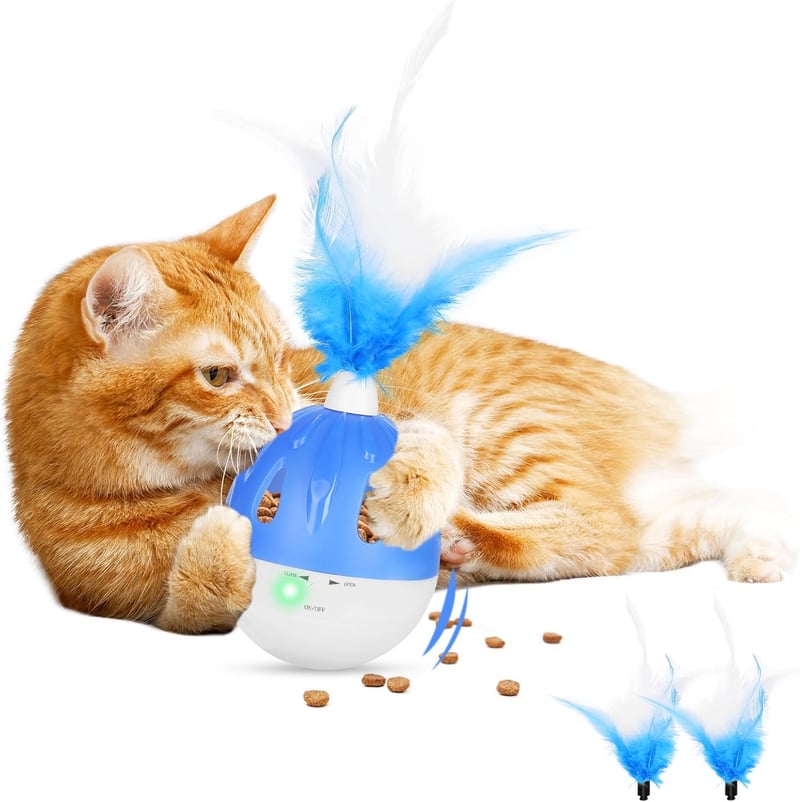 HAPPY HACHI 3 az 1-ben Interaktív Macska Játék és Jutalomfalat Adagoló Időzítővel