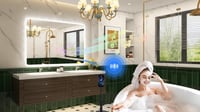 STARLEAD Fürdőszobai Tükör 100x70 cm - Bluetooth Hangszóróval, Páramentesítő, Fényerőszabályzó, 3 Színhőmérséklet, Edzett Üveg, Vízálló IP44 2