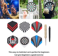 Ejoyous 18 részes acélhegyű darts készlet fém tűvel és szárnyakkal 2