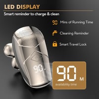 Kibiy 5 az 1-ben LED-es elektromos fejborotva férfiaknak, 6 forgófejjel, vízálló 6