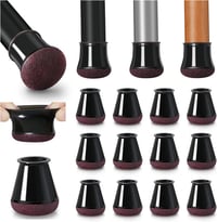 YOZON 40 db Szilikon Széklábvédő Sapka Filcbetéttel - Kerek Fekete Padlóvédő Bútorlábakhoz, Fa, Laminált és Csempe Padlóhoz (14-20 mm) 1
