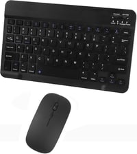 Bluetooth Vezeték Nélküli Billentyűzet és Egér Szett, Ultravékony Ergonomikus Újratölthető Kombó Apple iPad iPhone Samsung Tablet Android PC 8