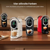 CAPXSNOB Magician1 Mini 5 az 1-ben Kávéfőző - Nespresso, Dolce Gusto, Lavazza Kompatibilis, 20 Bar, LED Kijelző, 7 Vízszint, Kompakt Kapszul - Black 10