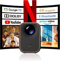 Formovie Xming Episode One 4K Hordozható Projektor Netflix Tanúsítvánnyal, Google TV-vel, Dolby Hangzással, WiFi 6 és Bluetooth 5.2 Kapcsola 1